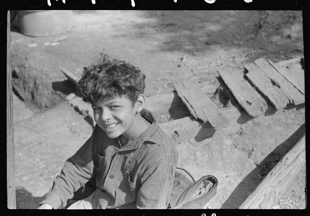 [Untitled photo, possibly related to: Mexican miner and child, Bertha Hill, Scotts Run, West Virginia]. Sourced from the…