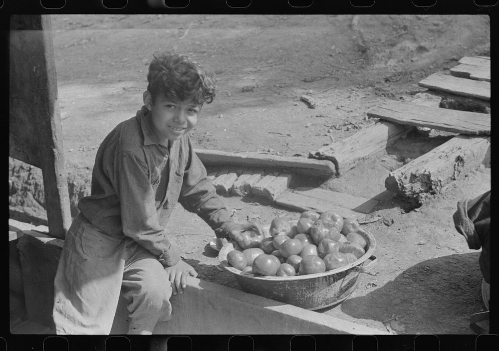 [Untitled photo, possibly related to: Mexican miner and child, Bertha Hill, Scotts Run, West Virginia]. Sourced from the…