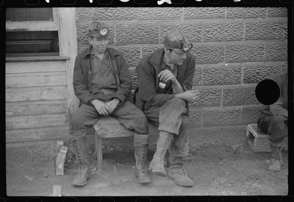 [Untitled photo, possibly related to: Mexican miner (father of children in 50315-E, 50318-E) and friend, Bertha Hill, West…
