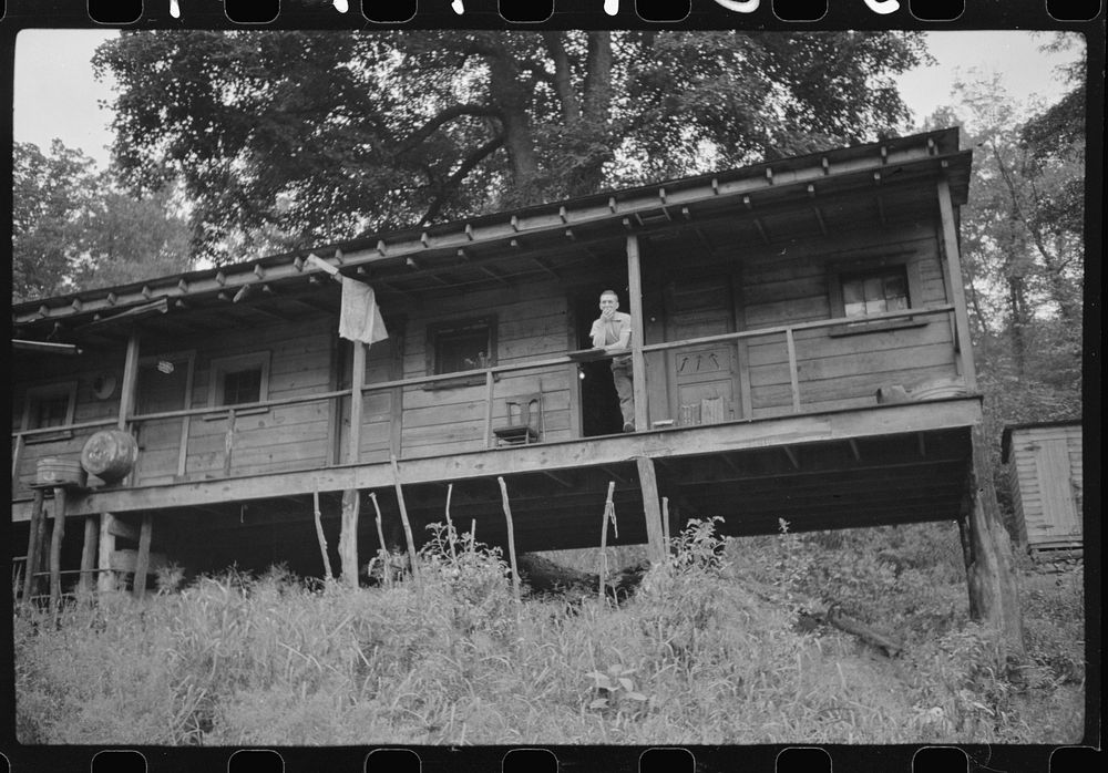 Coal miners' shanties. The "Patch," Cassville, West Virginia. Sourced from the Library of Congress.