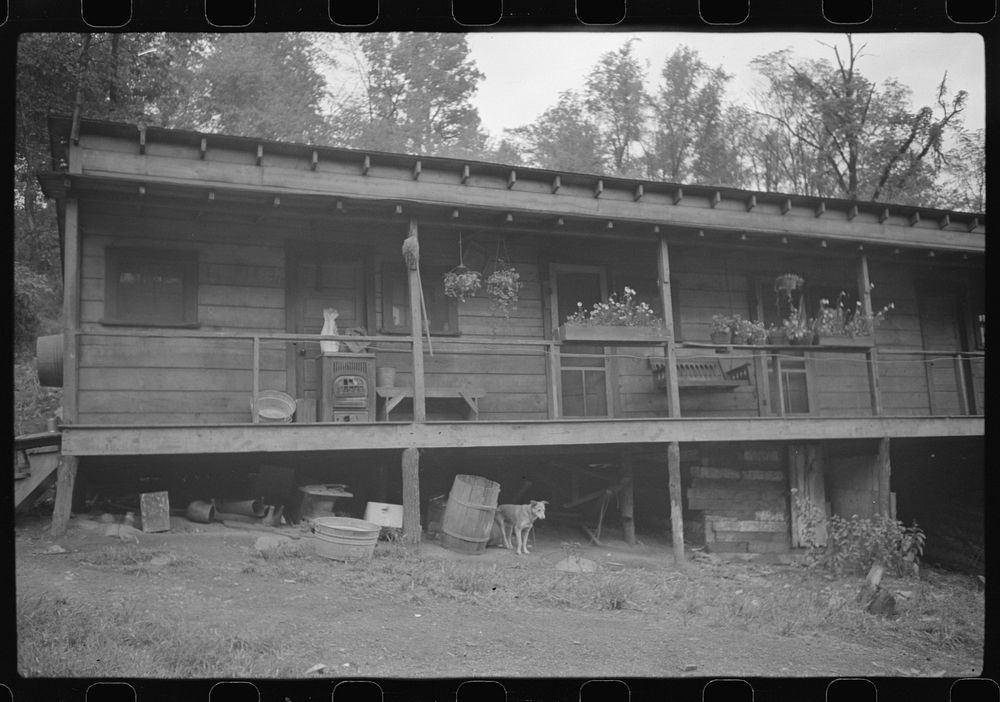 Coal miner's home, company house, the "Patch," Cassville, West Virginia. Sourced from the Library of Congress.