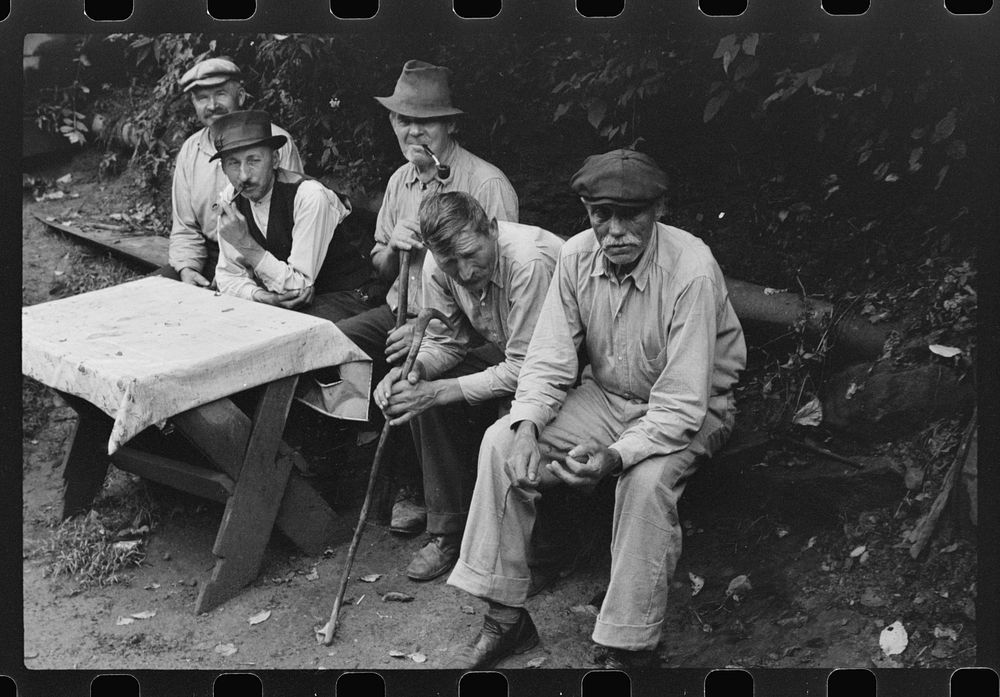 [Untitled photo, possibly related to: Bohemian coal miners, now unemployed, since mechanization of mines, Jere, Scotts Run…