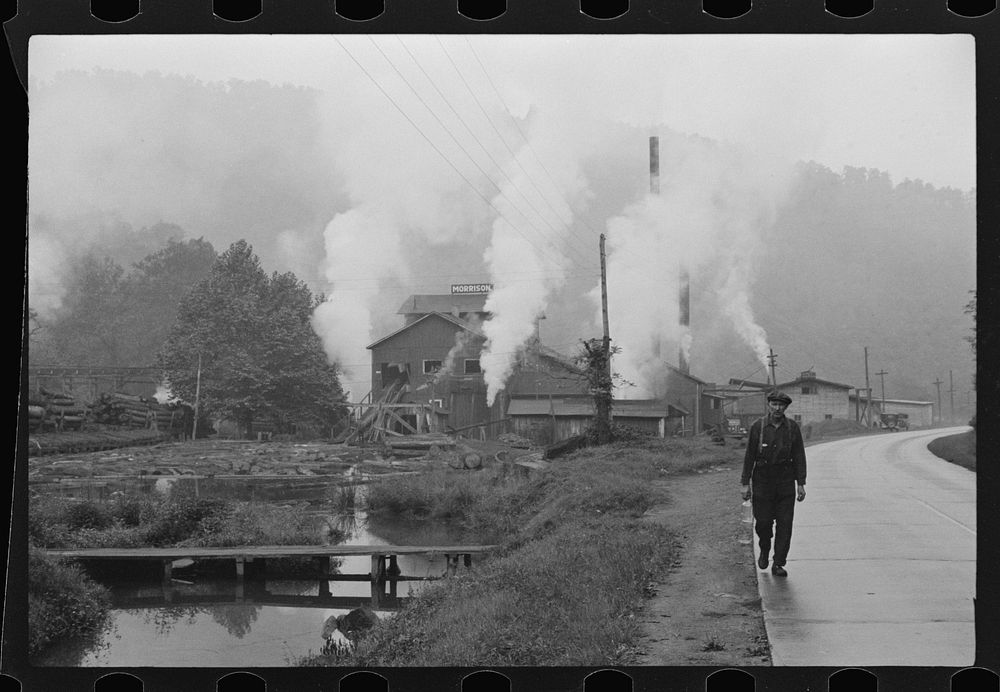 Morrison Gross and Company, sawmill, Erwin, West Virginia. Sourced from the Library of Congress.