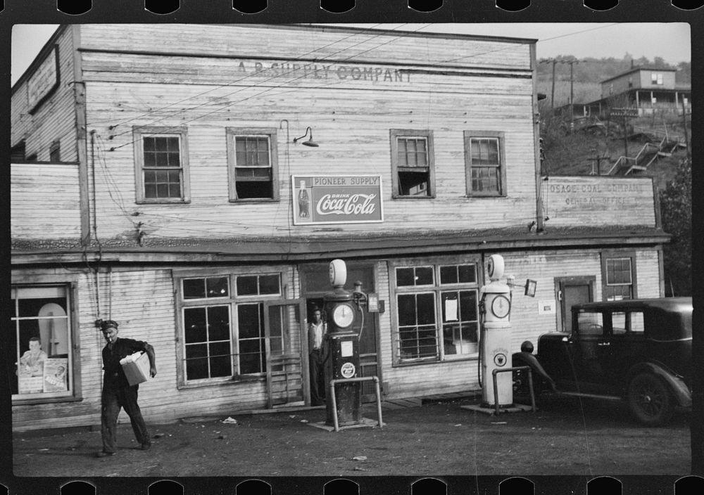 [Untitled photo, possibly related to: Company store, Osage, West Virginia. Sack of flour in A&P. In same town costs sixty…