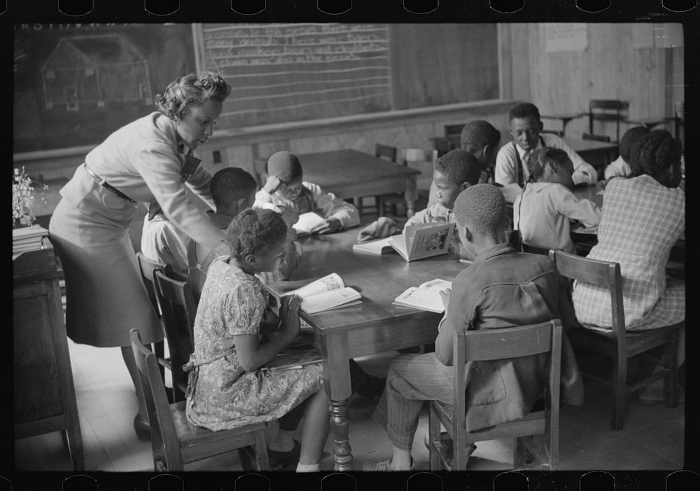 Primary class in new school, Prairie Farms, Montgomery, Alabama by Marion Post Wolcott