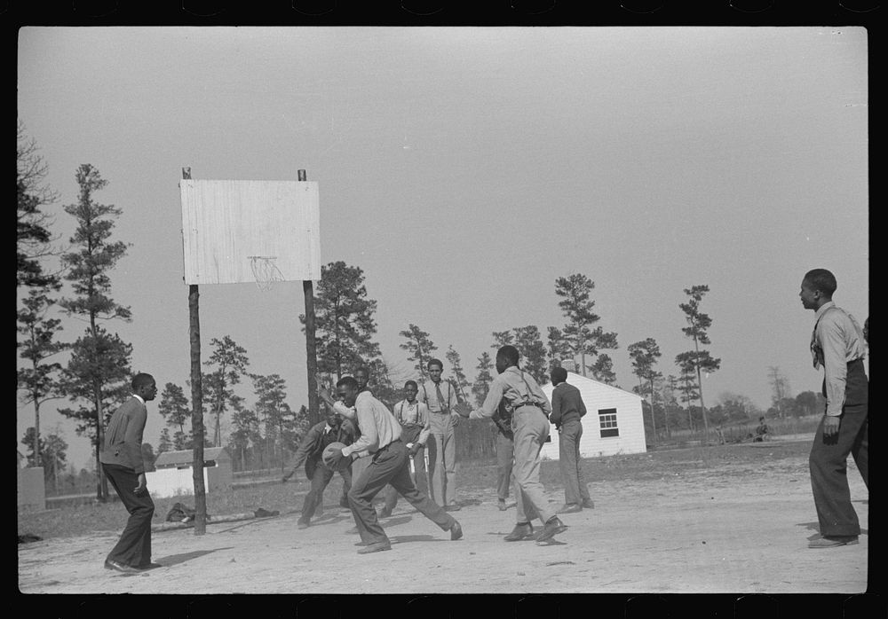 Students at FSA (Farm Security Administration) project school, Prairie Farms, Montgomery, Alabama, during supervised outdoor…