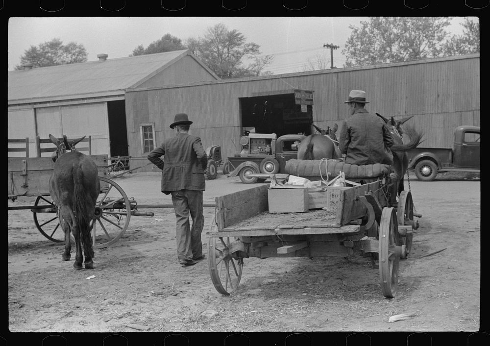 Farmer going home from town. Saturday afternoon, Enterprise, Alabama. Sourced from the Library of Congress.