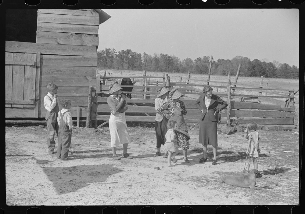 George Cowley family (rural rehabilitation clients), Pike County, Alabama. Sourced from the Library of Congress.