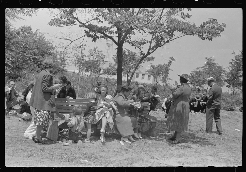 Picnic at Ashwood Plantation, South Carolina, May Day health day. Sourced from the Library of Congress.