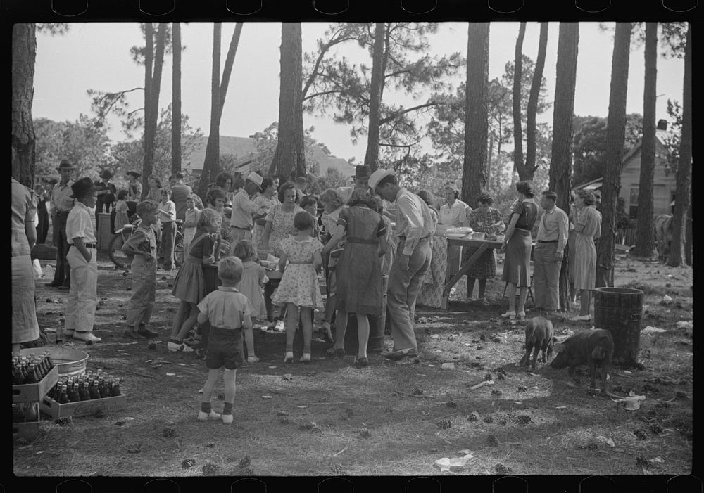 Picnic at Irwinville Farms, Georgia, on May Day. Sourced from the Library of Congress.