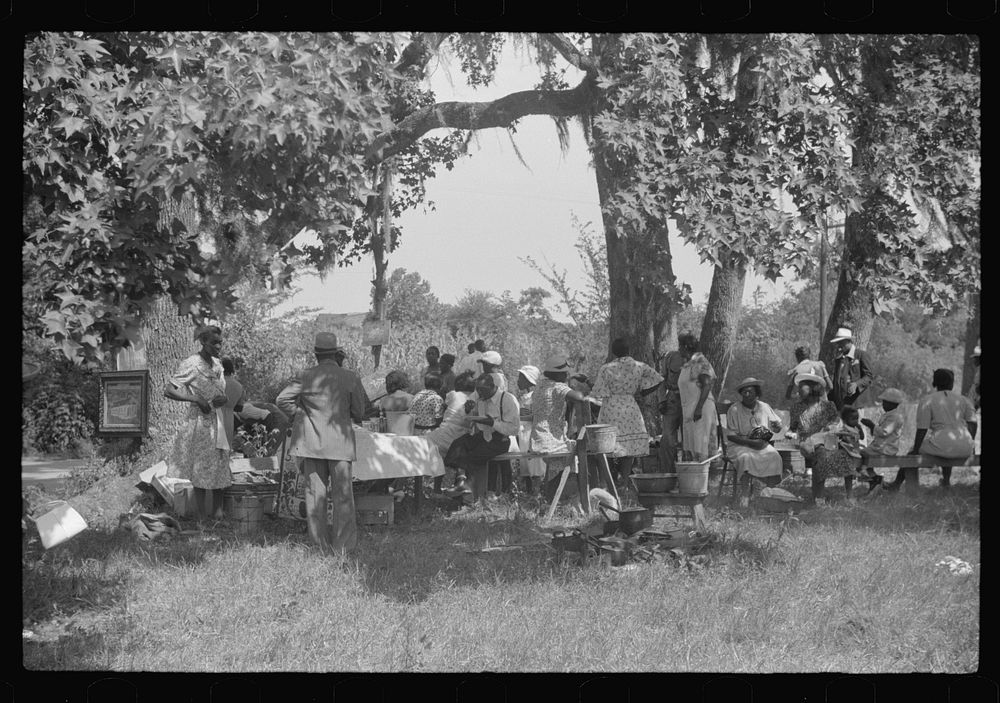 Watching a game at Fourth of July celebration, St. Helena Island, South Carolina. Sourced from the Library of Congress.