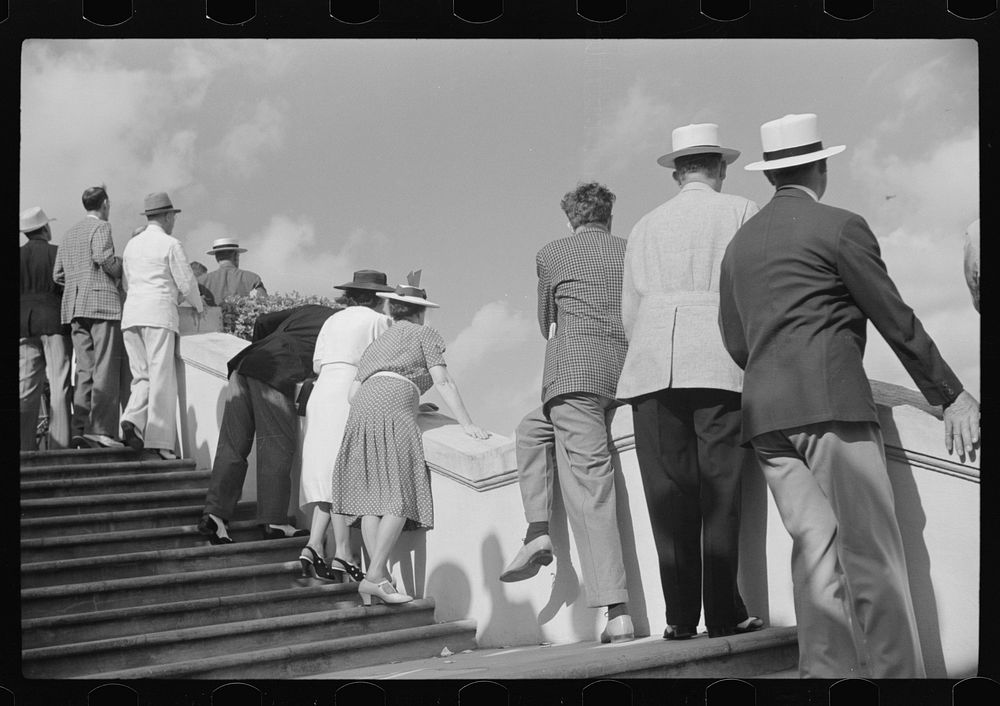 [Untitled photo, possibly related to: Horse races, Hialeah Park, Miami, Florida]. Sourced from the Library of Congress.