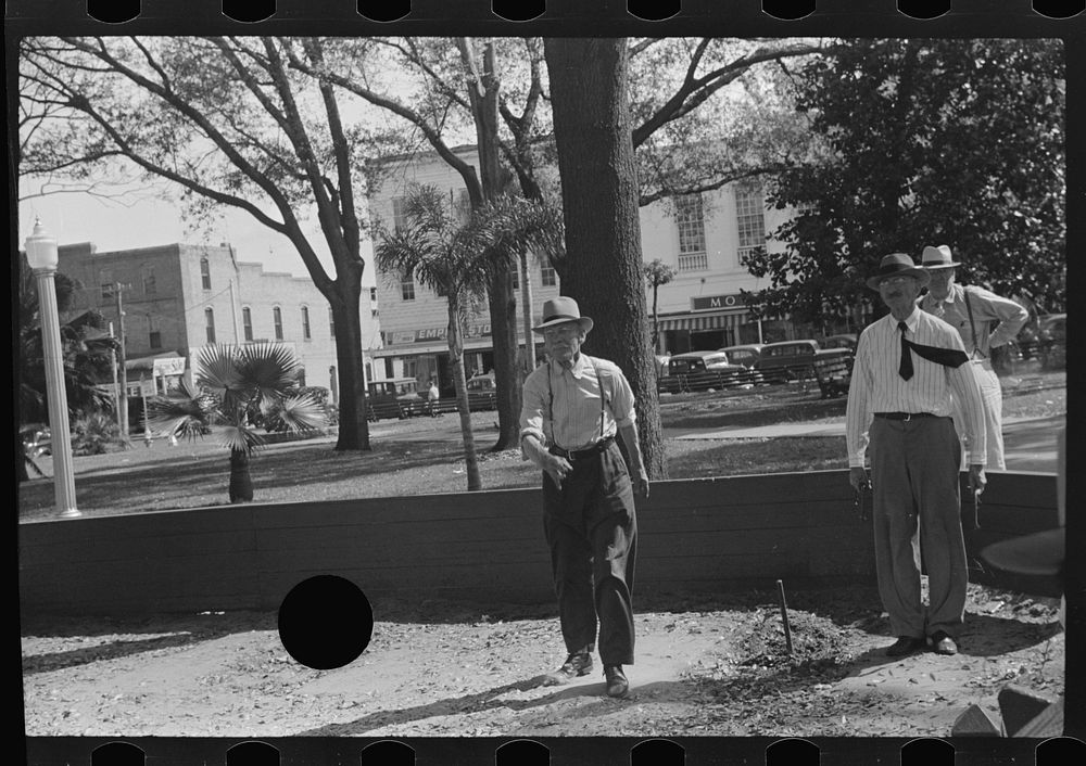 [Untitled photo, possibly related to: General town meeting place: the park. Lakeland, Florida]. Sourced from the Library of…