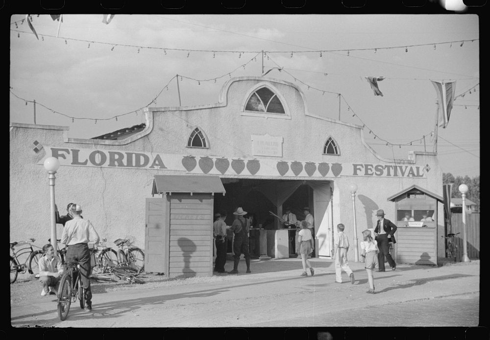 Plant City, Florida, strawberry festival and carnival. Sourced from the Library of Congress.