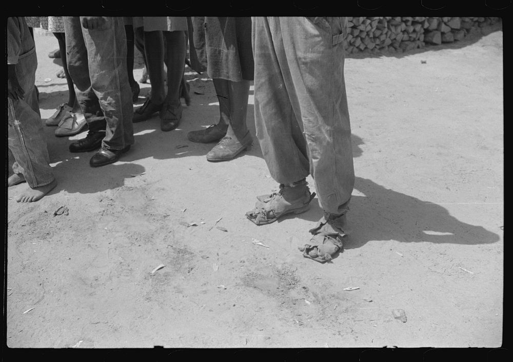 [Untitled photo, possibly related to: Shoes of a tenant farmer near Columbia, South Carolina]. Sourced from the Library of…
