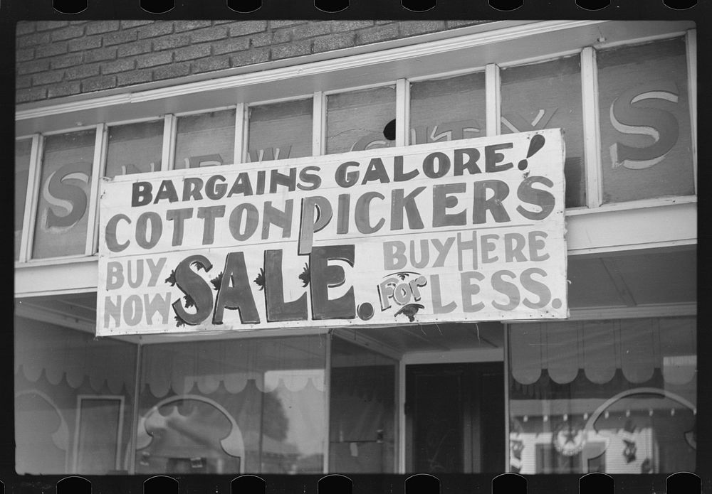 [Untitled photo, possibly related to: Store in Merigold, Mississippi Delta, Mississippi]. Sourced from the Library of…