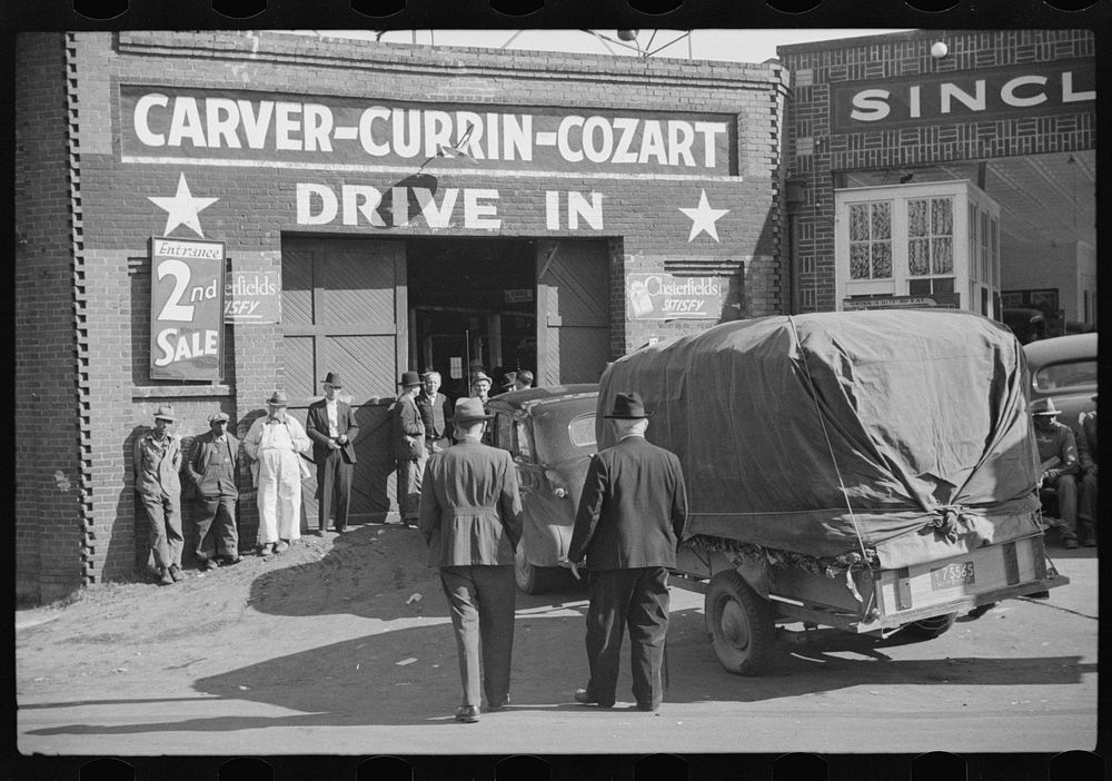 Tobacco on trailer being brought into star brick warehouse,for auction sale, Durham, North Carolina. Sourced from the…