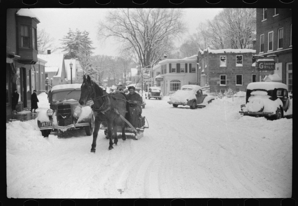[Untitled photo, possibly related to: Mr. G.W. Clarke coming to town to sell butter on Saturday. Woodstock, Vermont. He is…