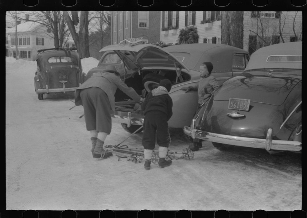 [Untitled photo, possibly related to: Woodstock, Vermont has nine ski towns and is generally very crowded with skiers on…