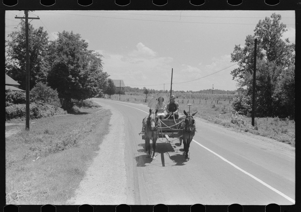 [Untitled photo, possibly related to: Going to town on Saturday near Lawrenceburg, Kentucky]. Sourced from the Library of…