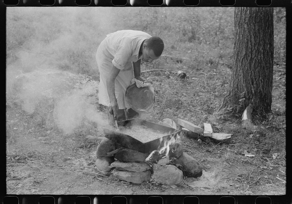 [Untitled photo, possibly related to: American Legion fish fry, Oldham County, Post 39, near Louisville, Kentucky]. Sourced…