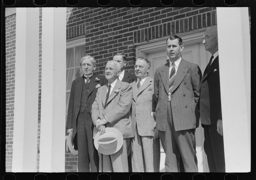 [Untitled photo, possibly related to: Governor Hooey with members of Caswell County Communities at the dedication of the new…
