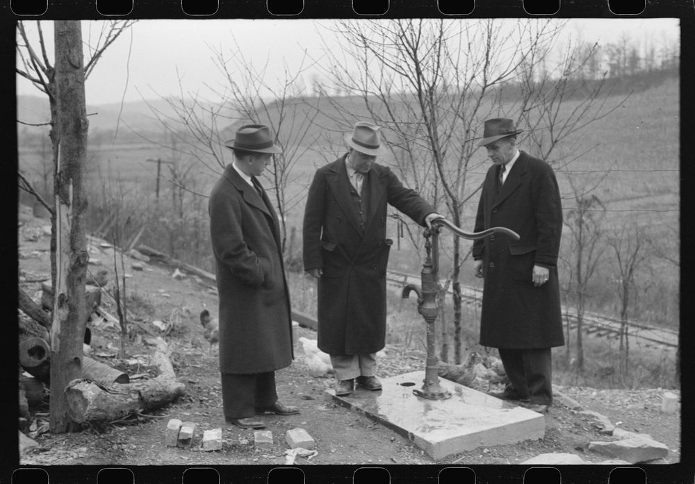 Dr. R.B. Fulks, county health officer, John E. Hale, contractor and builder of sanitary units, and B.H. Pitt, inspector of…