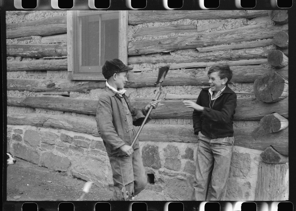 FSA (Farm Security Administration) borrower's son and his friend. They had just returned from hunting. Knox County…