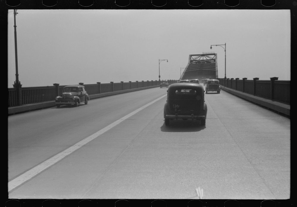 [Untitled photo, possibly related to: Pulaski Skyway from New York City to New Jersey]. Sourced from the Library of Congress.