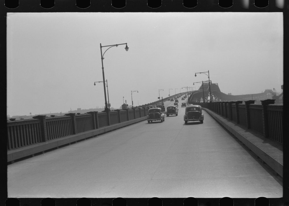 [Untitled photo, possibly related to: Pulaski Skyway from New York City to New Jersey]. Sourced from the Library of Congress.