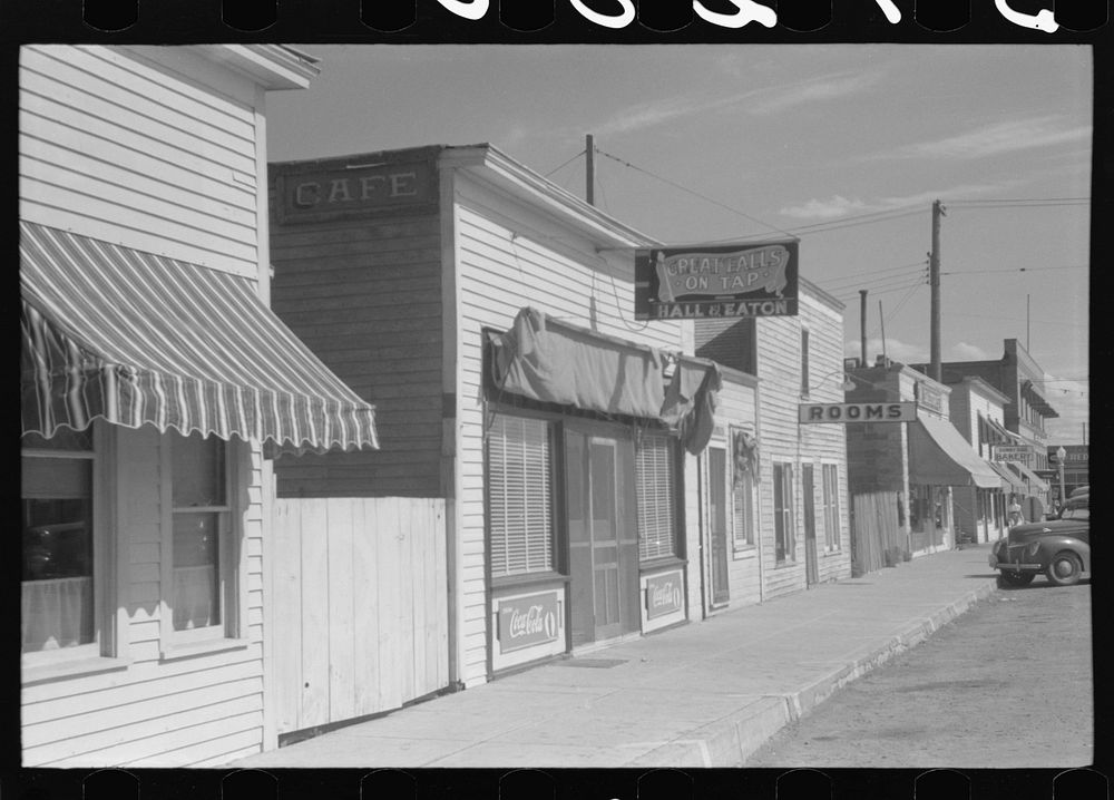 Street in Wolf Point, Montana. Sourced from the Library of Congress.