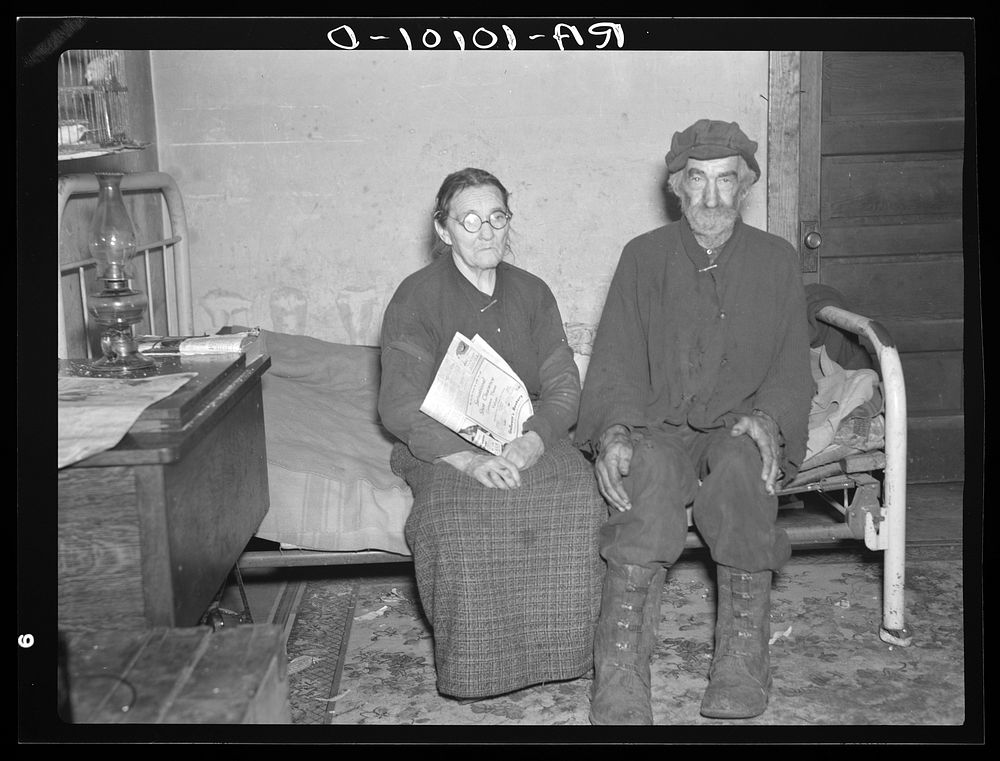 William Hubbard, seventy-five, and his wife, one of the oldest residents in Emmet County, Iowa. He has rented farms and also…
