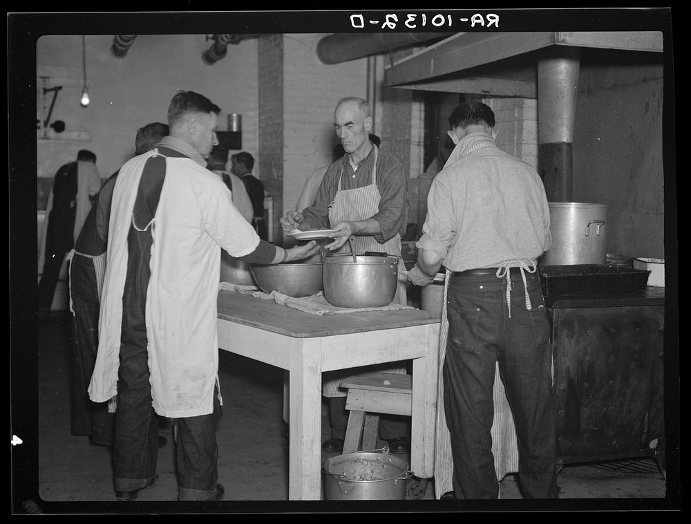 Inmates working kitchen homeless men's | Free Photo - rawpixel