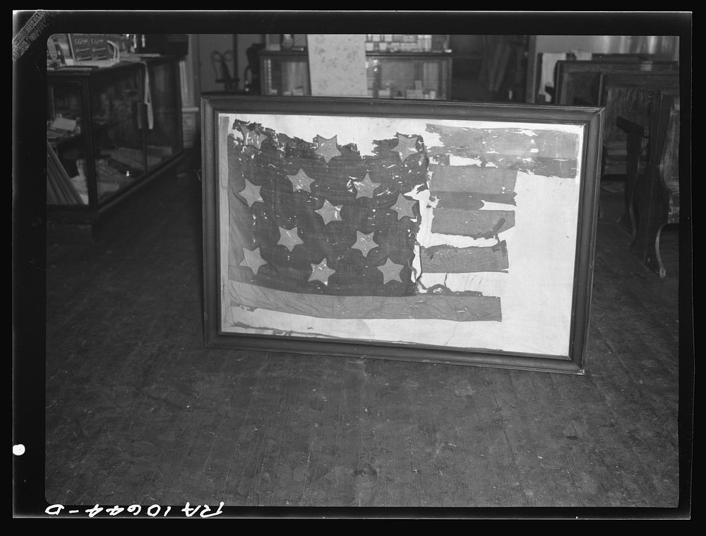 One of two Revolutionary War flags in existence. This one was carried at the Battle of Stoney Point, General Posey…