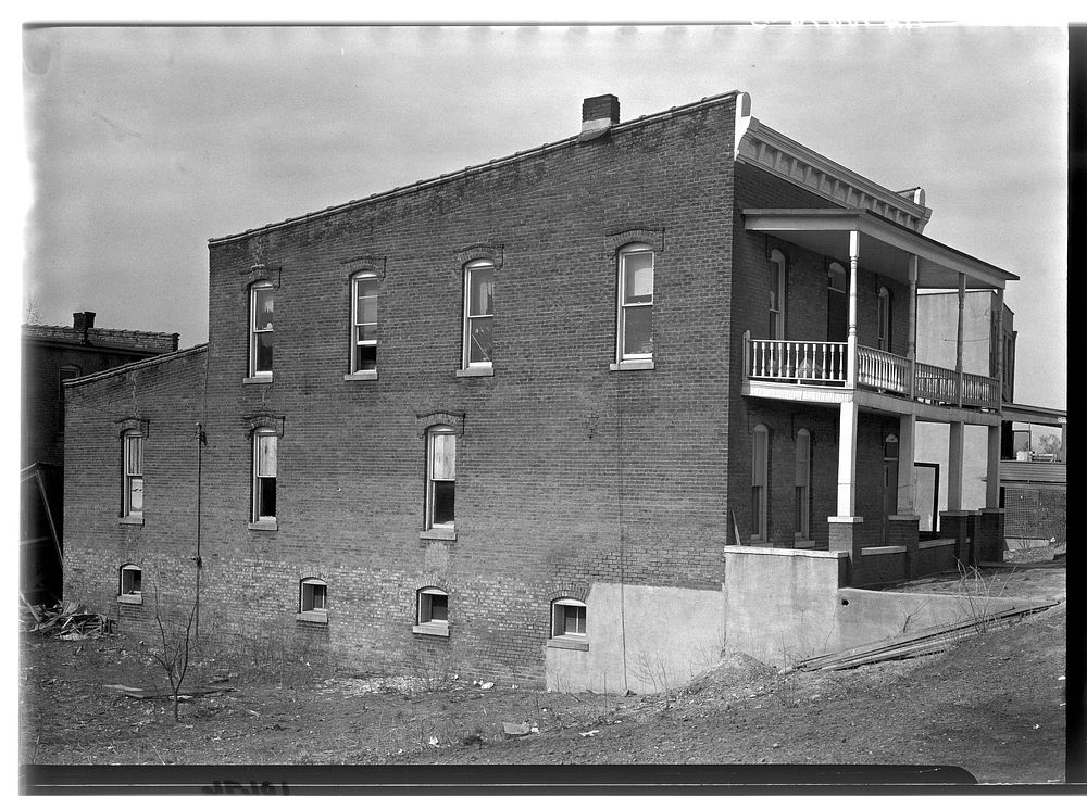 The old Rawlings Tavern. Shawneetown, Illinois. General Lafayette stayed here by Russell Lee