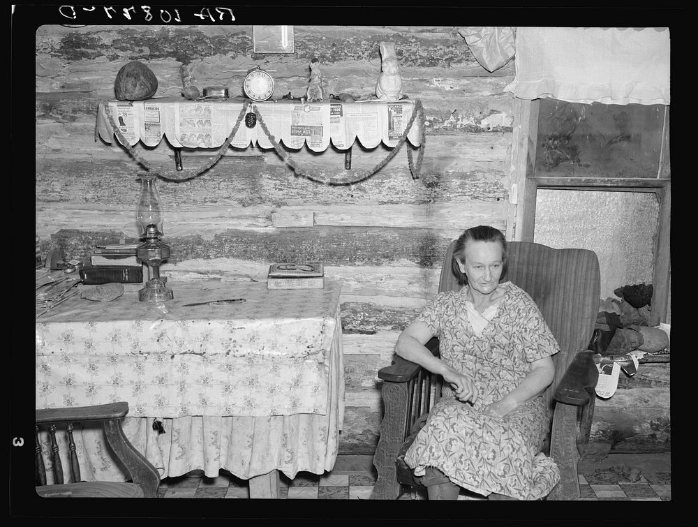 Mrs. Bodray in her home near Tipler, Wisconsin by Russell Lee
