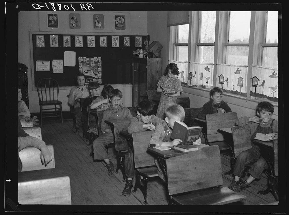 Rural school in session near Tipler, Wisconsin by Russell Lee