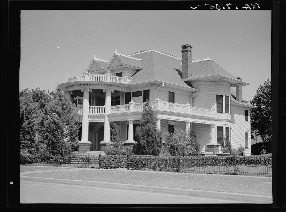 The house that cotton built. Ennis, Texas. Sourced from the Library of Congress.