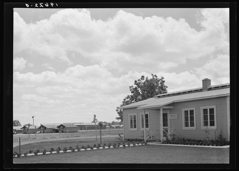 Tulare County, California. Farm Security Administration (FSA) camp for migratory agricultural workers. View of camp, showing…