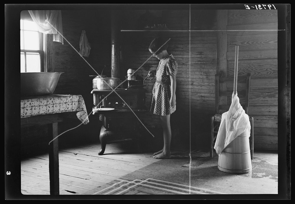 [Untitled photo, possibly related to: Corner of kitchen. Home of tobacco sharecropper. Person County, North Carolina] by…