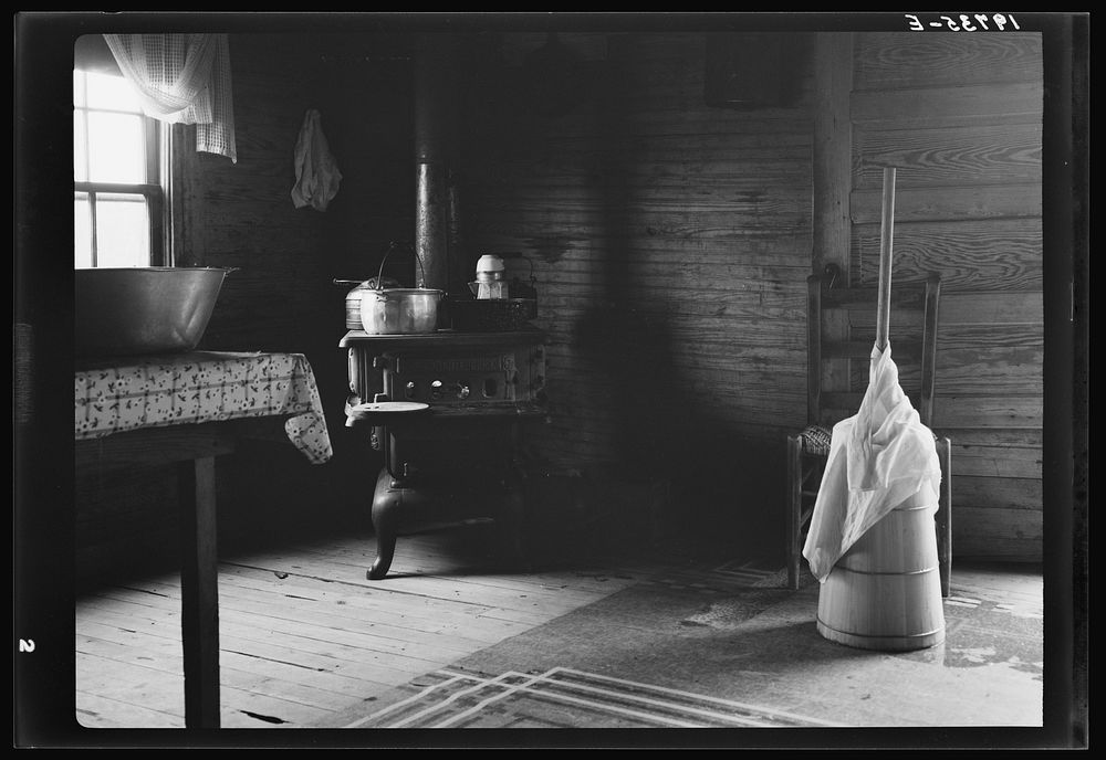 Corner of kitchen. Home of tobacco sharecropper. Person County, North Carolina by Dorothea Lange