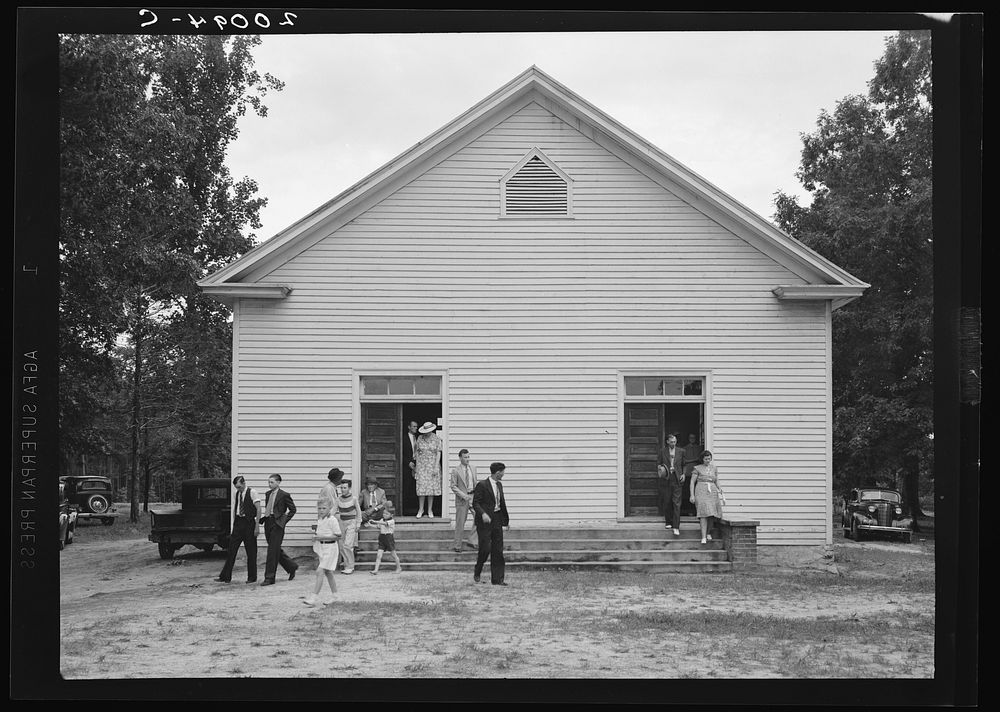 [Untitled photo, possibly related to: Services are over. Wheeley's Church, Gordonton, Person County, North Carolina].…