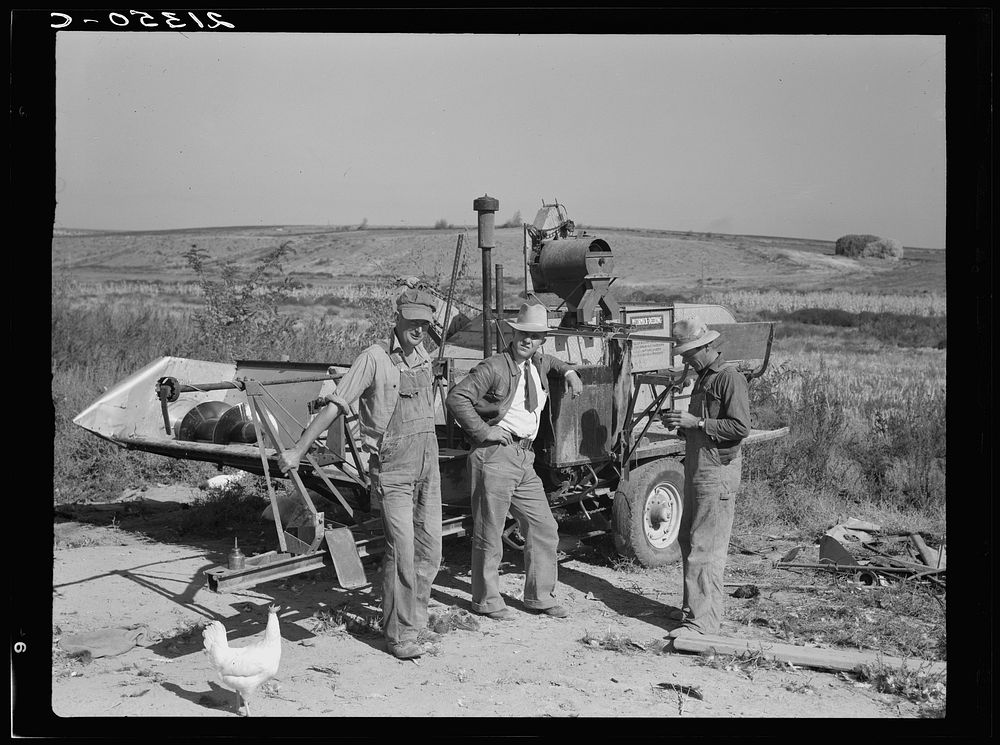 [Untitled photo, possibly related to: Stephen brothers. Joe, Jim, Eugene, Fred. All from Nebraska. All good farmers. Their…
