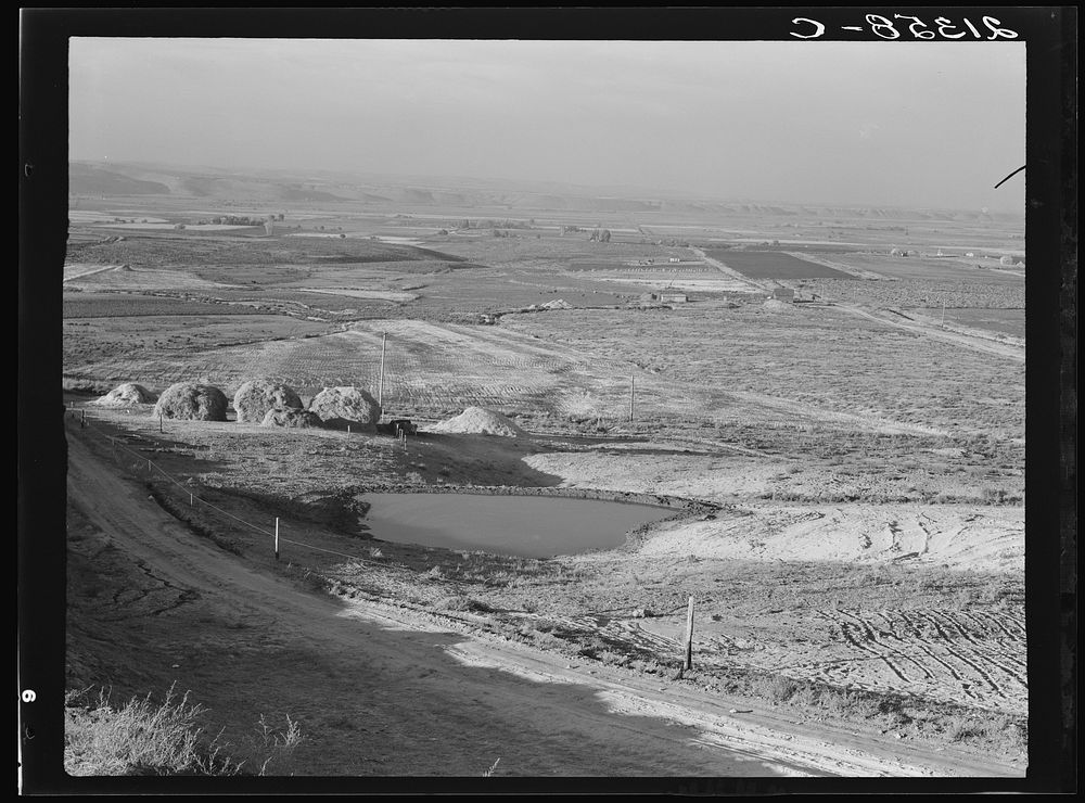 Looking across the Malheur Valley from Lincoln Bench. Malheur County, Oregon. Sourced from the Library of Congress.