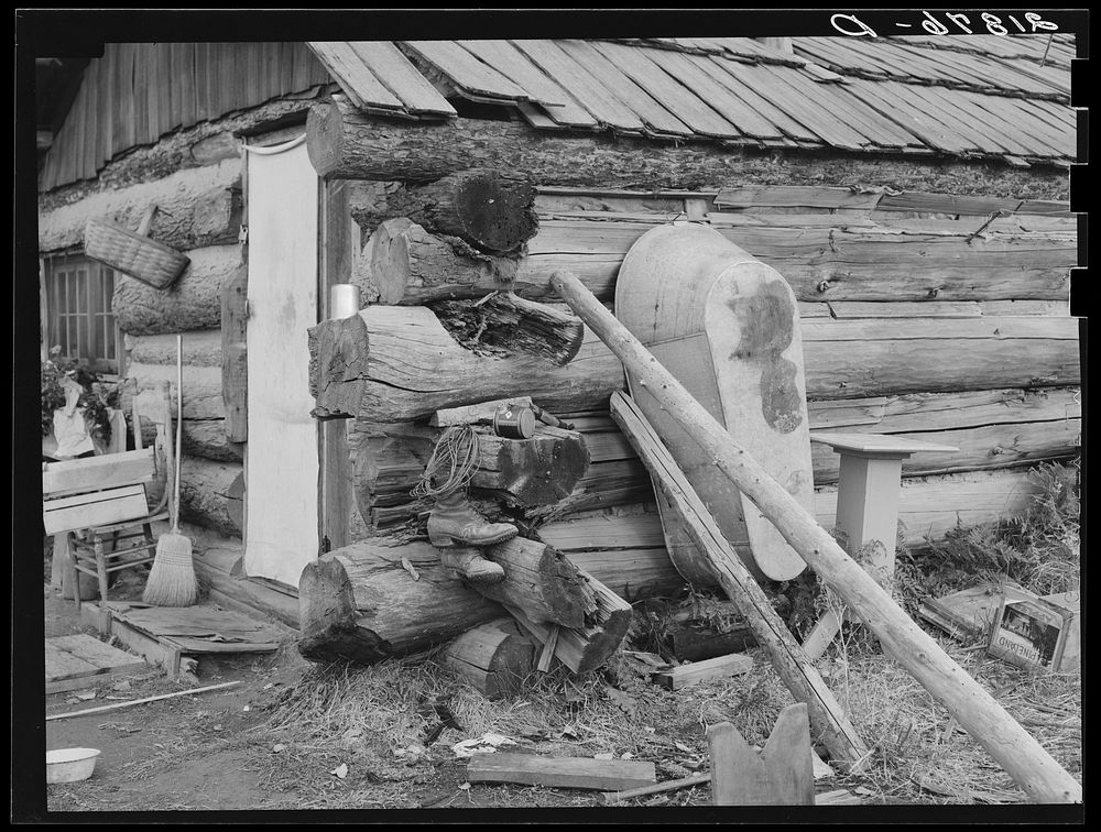 Bathrooms are scarce. Farm of ex mill-worker. Bonner County, Idaho. See general caption 49. Sourced from the Library of…