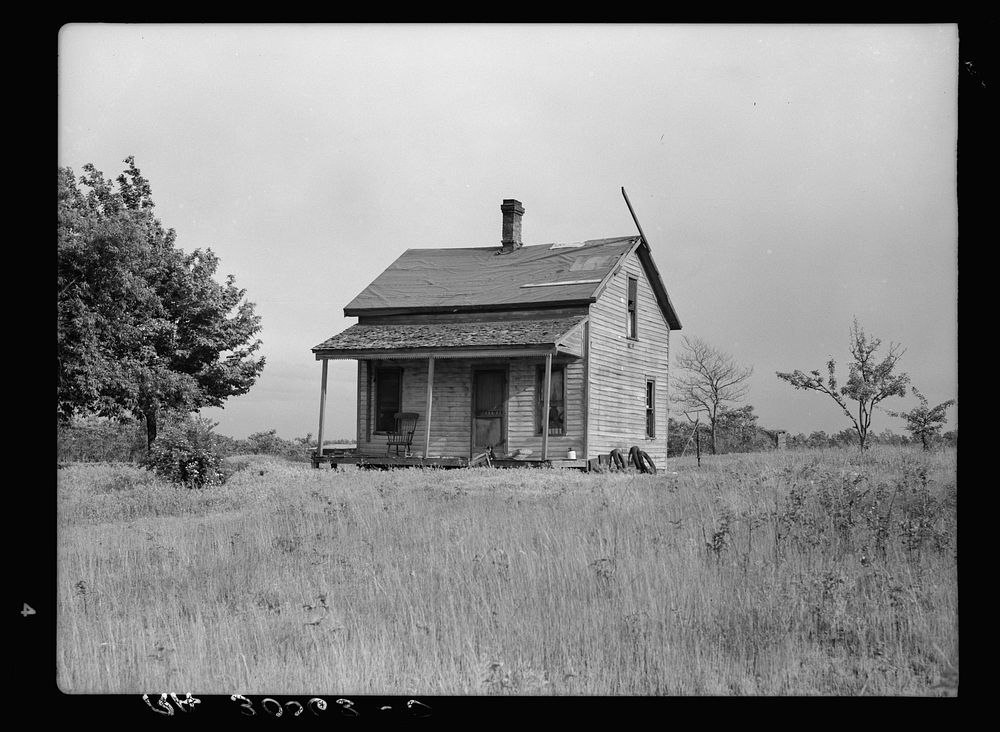 Type of house in which farmers live. Allegan Project, Michigan by Russell Lee