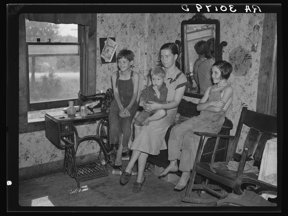 Part of Earl Taylor's family near Black River Falls, Wisconsin. Taylor is the foreman of a RA (Resettlement Administration)…