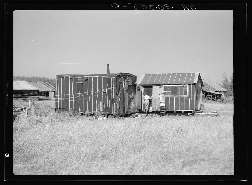 Abadoned lumber camp. Gemmel, Minnesota by Russell Lee