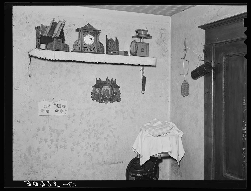 Corner of kitchen in Norwegian farmer's home. Williams County, North Dakota by Russell Lee