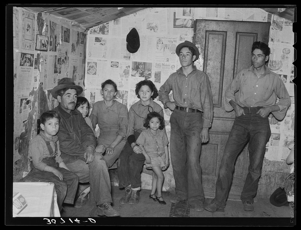 Transient Mexican worker's family from Texas. East Grand Forks, Minnesota by Russell Lee